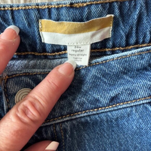 Goldie Blues High Rise Curvy Fit Legacy Straight Jean Size 24W - Picture 5 of 6